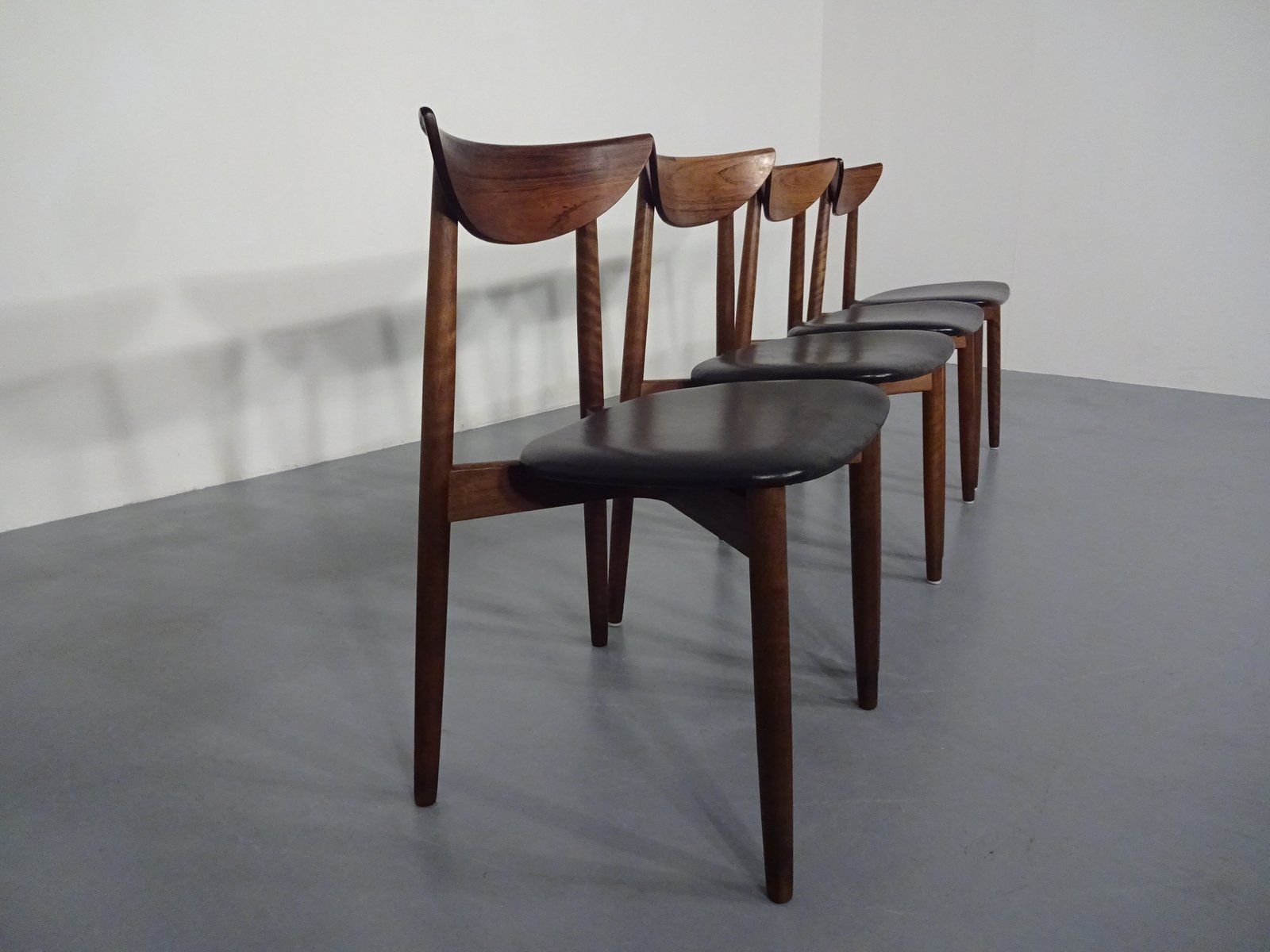 Rosewood Dining Chairs by Harry Østergaard for Randers Møbelfabrik, 1960s, Set of 4