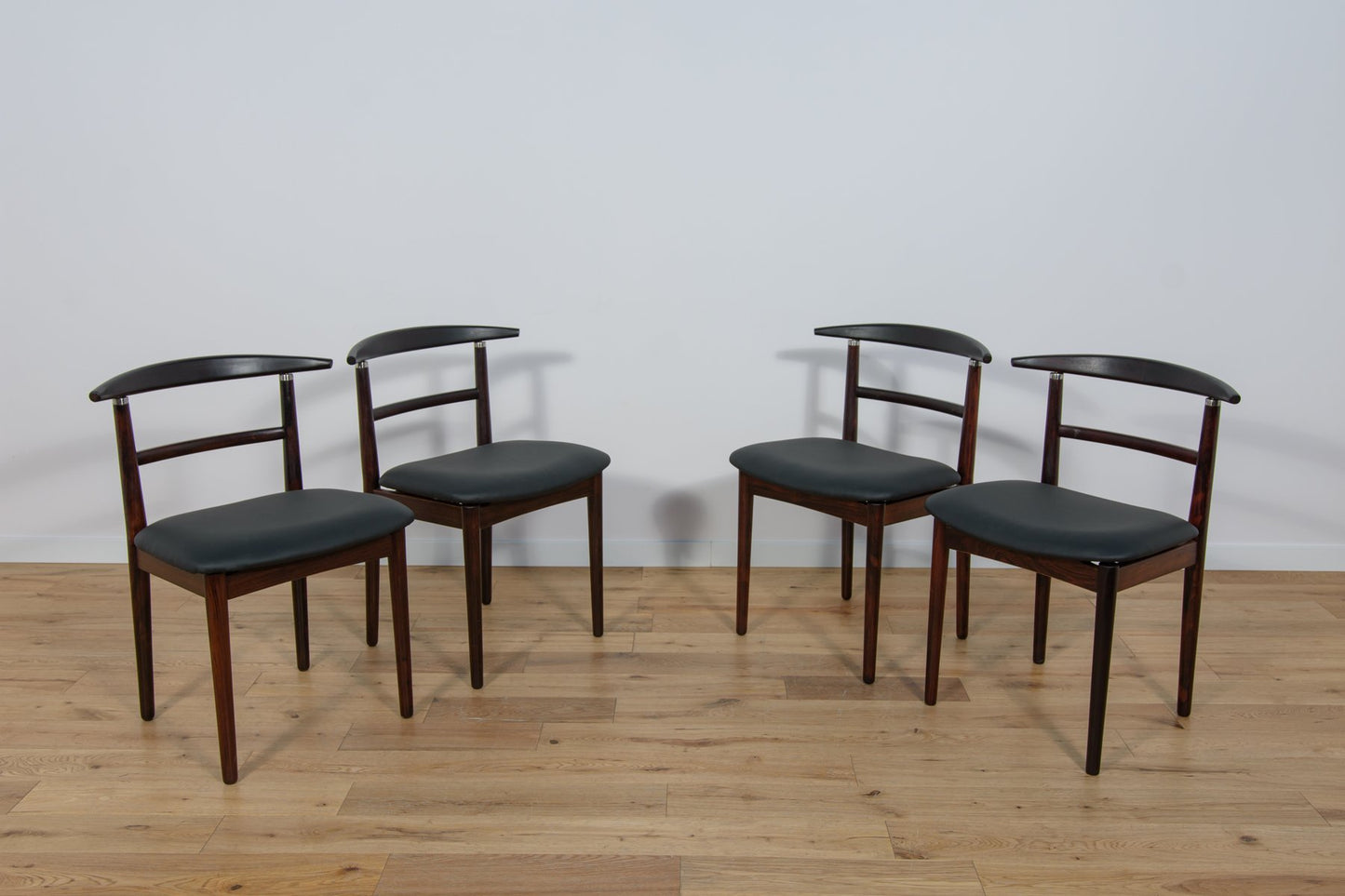 Rosewood Dining Chairs by Helge Sibast & Børge Rammerskov, Denmark, 1960s, Set of 4