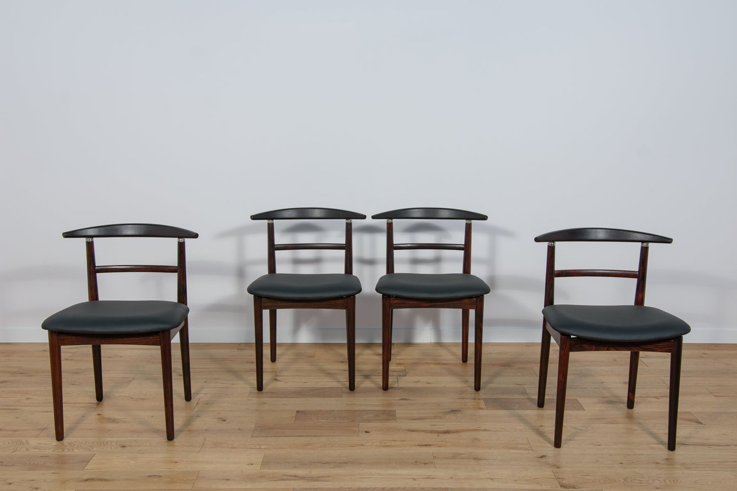 Rosewood Dining Chairs by Helge Sibast & Børge Rammerskov, Denmark, 1960s, Set of 4