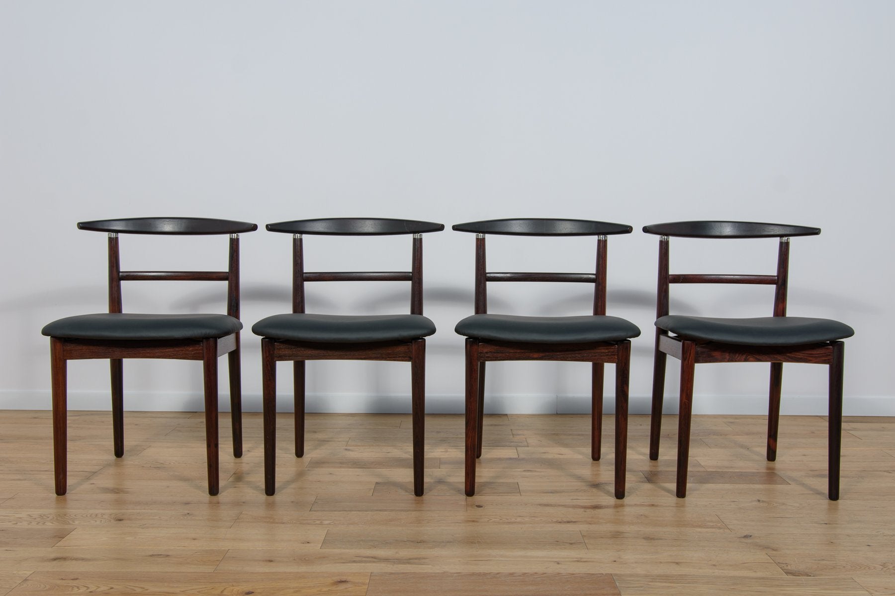 Rosewood Dining Chairs by Helge Sibast & Børge Rammerskov, Denmark, 1960s, Set of 4