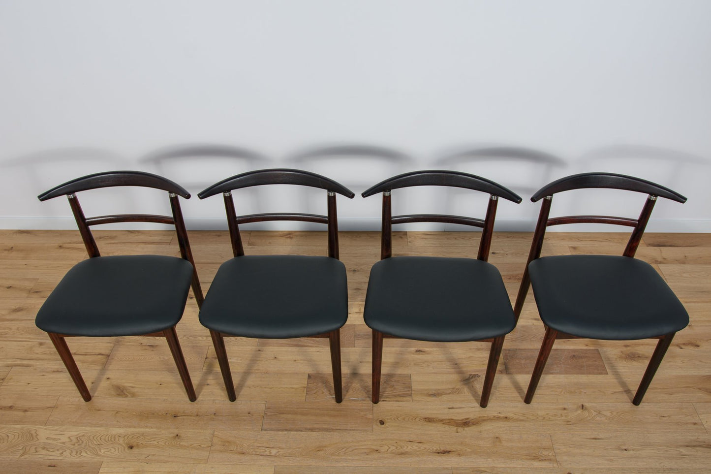 Rosewood Dining Chairs by Helge Sibast & Børge Rammerskov, Denmark, 1960s, Set of 4