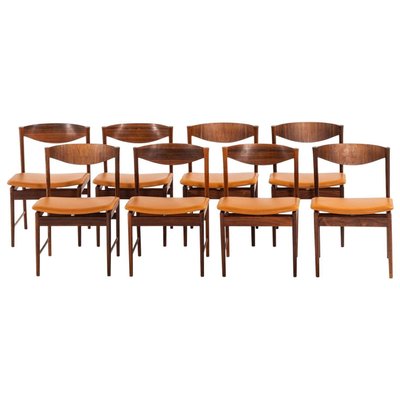 Rosewood Dining Chairs by Ib Kofod-Larsen for Seffle Möbelfabrik, Sweden, 1960s, Set of 8-SC-754567