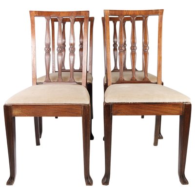 Rosewood Dining Room Chairs, 1920s, Set of 4-UY-999232