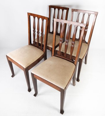 Rosewood Dining Room Chairs, 1920s, Set of 4-UY-999232