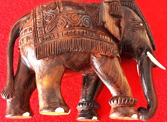 Rosewood Elephant Sculpture, 1970s-ZYI-1739775