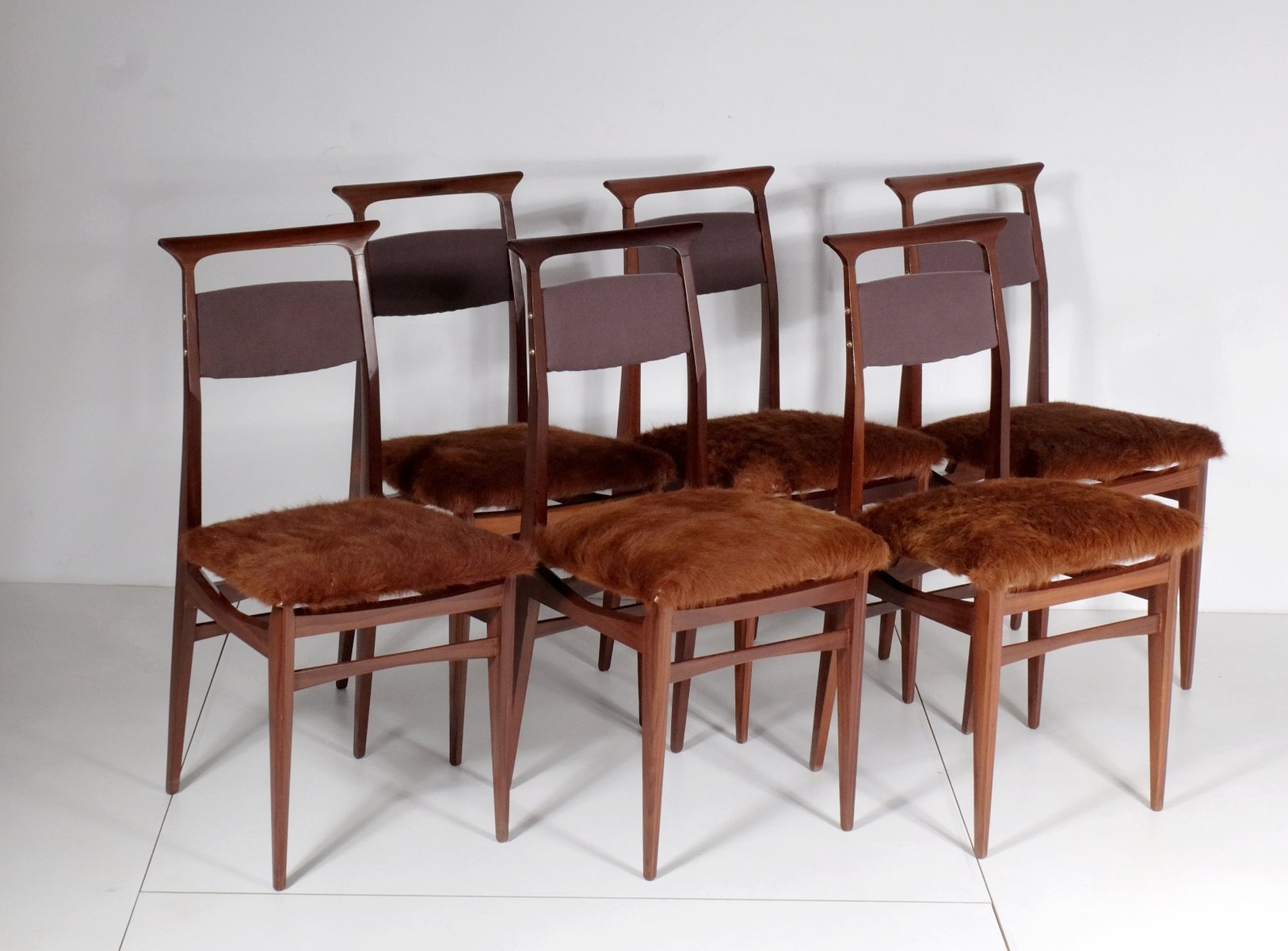 Rosewood & Foal Chairs by Ico & Luisa Parisi, 1950s, Set of 6