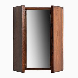 Rosewood Folding Mirror by Frode Holm for Illums Bolighus, Denmark, 1950s-SC-753399