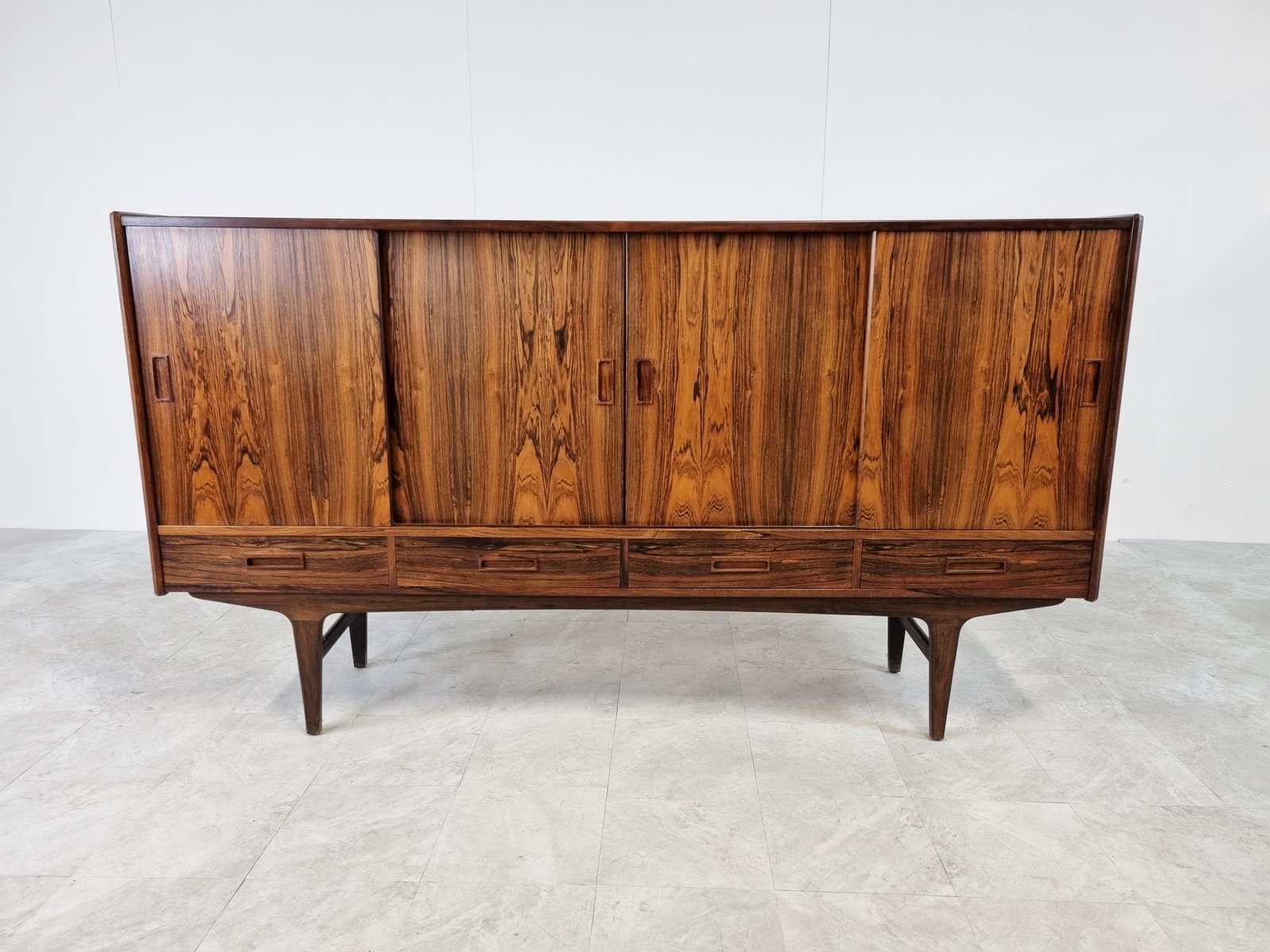 Rosewood Highboard by Borge Seindal for P. Westergaard Mobelfabrik, 1960s