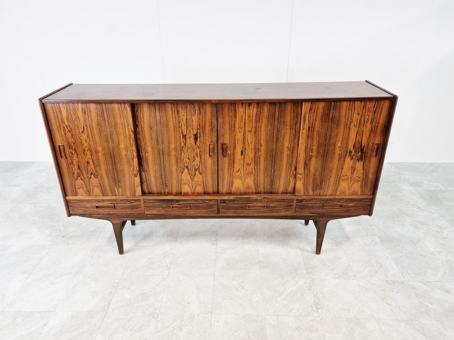 Rosewood Highboard by Borge Seindal for P. Westergaard Mobelfabrik, 1960s