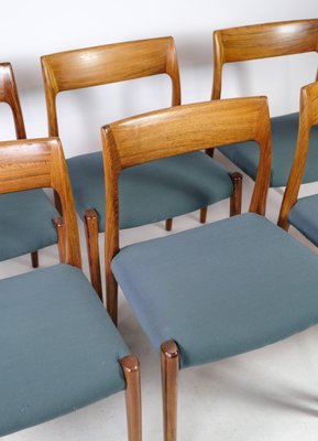 Rosewood Model 77 Dining Chairs by Niels O. Møller, 1960, Set of 6-UY-1441652