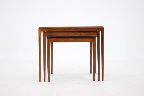 Rosewood Nesting Tables by Johannes Andersen for CFC Silkeborg, 1960s, Set of 3-TZ-764925