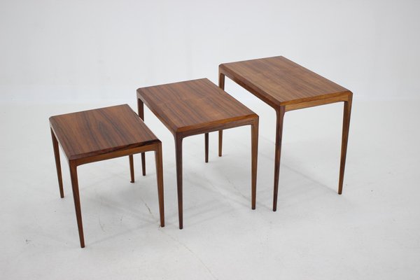 Rosewood Nesting Tables by Johannes Andersen for CFC Silkeborg, 1960s, Set of 3-TZ-764925