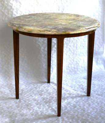 Rosewood & Onyx Side Table, Denmark, 1960s-VA-1789231