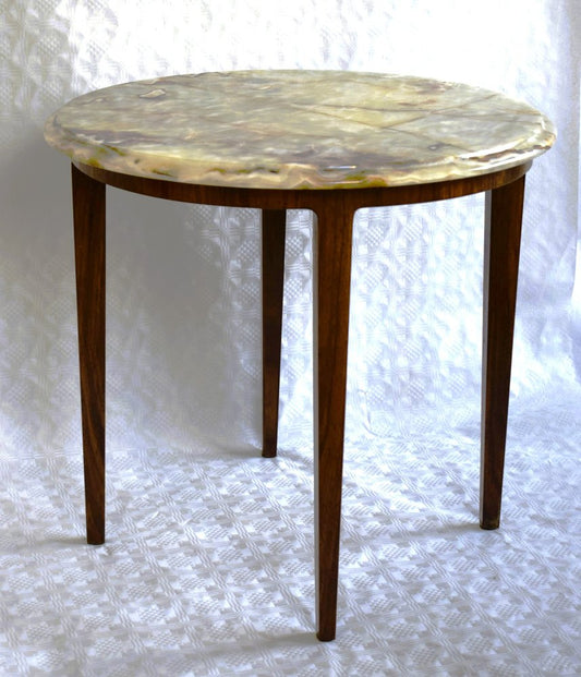 Rosewood & Onyx Side Table, Denmark, 1960s