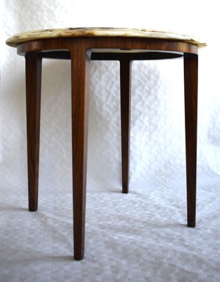 Rosewood & Onyx Side Table, Denmark, 1960s-VA-1789231