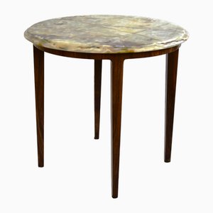 Rosewood & Onyx Side Table, Denmark, 1960s-VA-1789231