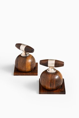 Rosewood Salt & Pepper Mills by Richard Nissen, 1950s, Set of 2-SC-776120