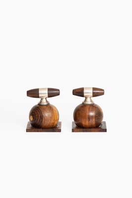 Rosewood Salt & Pepper Mills by Richard Nissen, 1950s, Set of 2-SC-776120