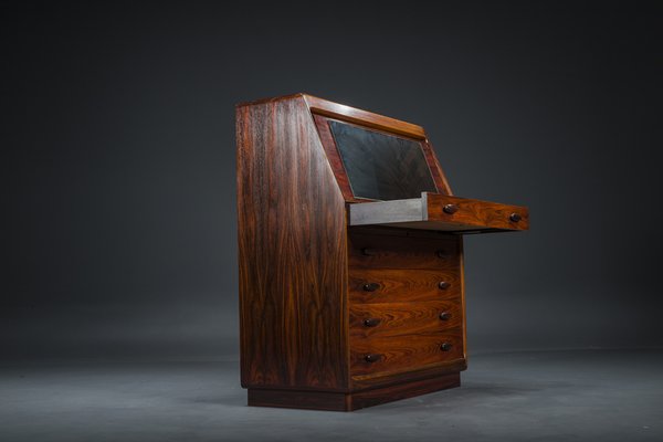 Rosewood Secretaire with Display Case from Dyrlund, 1960s-ZZH-1732020