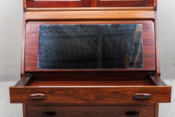 Rosewood Secretaire with Display Case from Dyrlund, 1960s-ZZH-685357