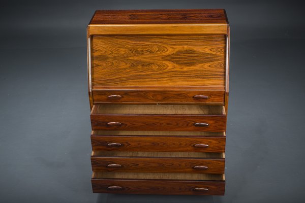 Rosewood Secretaire with Display Case from Dyrlund, 1960s-ZZH-1732020