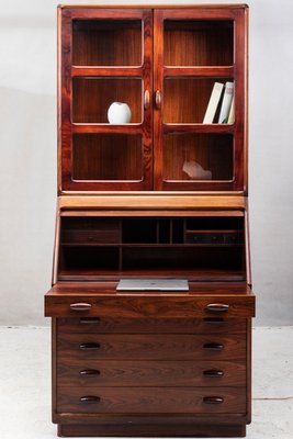 Rosewood Secretaire with Display Case from Dyrlund, 1960s-ZZH-685357