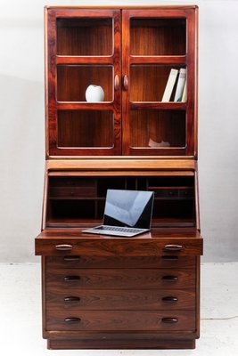 Rosewood Secretaire with Display Case from Dyrlund, 1960s-ZZH-685357