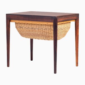 Rosewood Sewing Table by Severin Hansen for Haslev Møbelsnedkeri, Denmark, 1960s-ZGQ-2040948