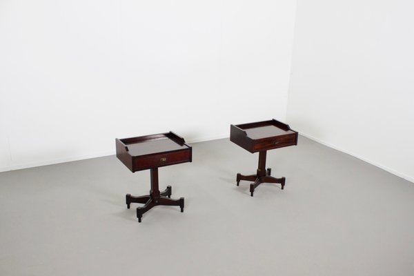 Rosewood Side Tables by Claudio Salocchi for Luigi Sormani, Italy, 1960s, Set of 2-QT-1263302