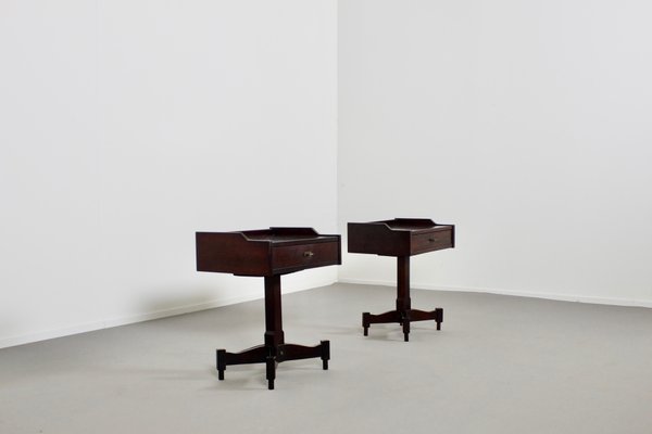 Rosewood Side Tables by Claudio Salocchi for Luigi Sormani, Italy, 1960s, Set of 2-QT-1263302