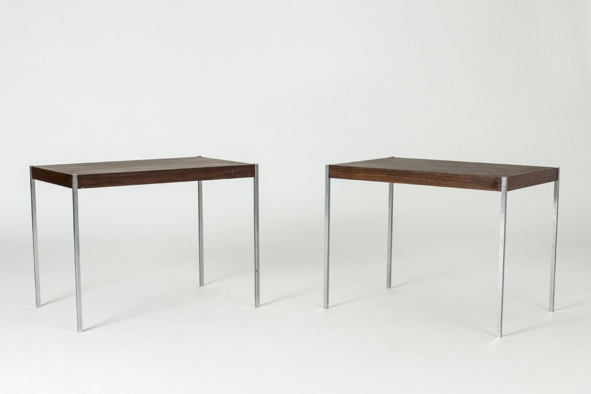 Rosewood Side Tables by Uno & Östen Kristiansson for Luxus, 1960s, Set of 2