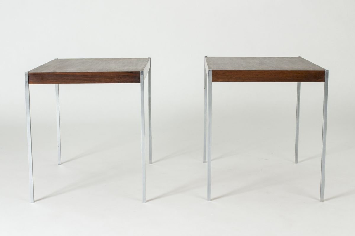 Rosewood Side Tables by Uno & Östen Kristiansson for Luxus, 1960s, Set of 2