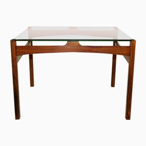 Rosewood & Smoked Glass Coffee Table, 1960s-GEK-790055