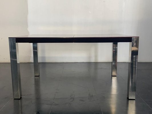 Rosewood & Steel Dining Table, 1970s-IJR-858038