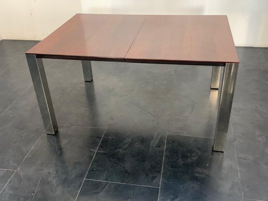 Rosewood & Steel Dining Table, 1970s-IJR-858038