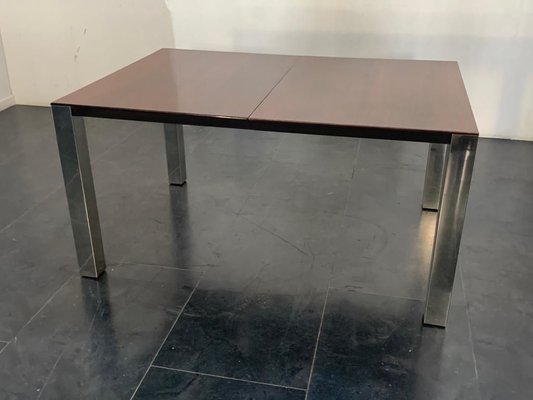 Rosewood & Steel Dining Table, 1970s-IJR-858038