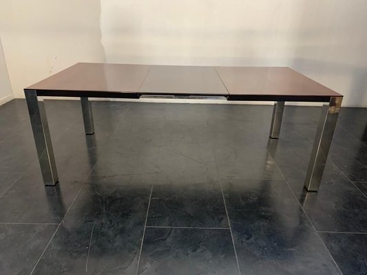 Rosewood & Steel Dining Table, 1970s-IJR-858038