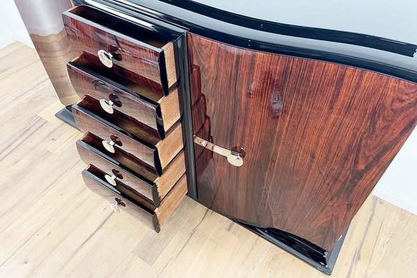 Rosewood Veneer and Chrome Fittings Sideboard, Paris, 1925-VMP-1382536