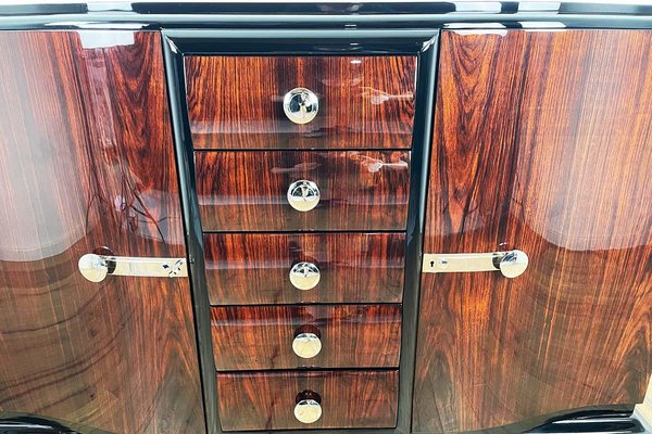 Rosewood Veneer and Chrome Fittings Sideboard, Paris, 1925-VMP-1382536