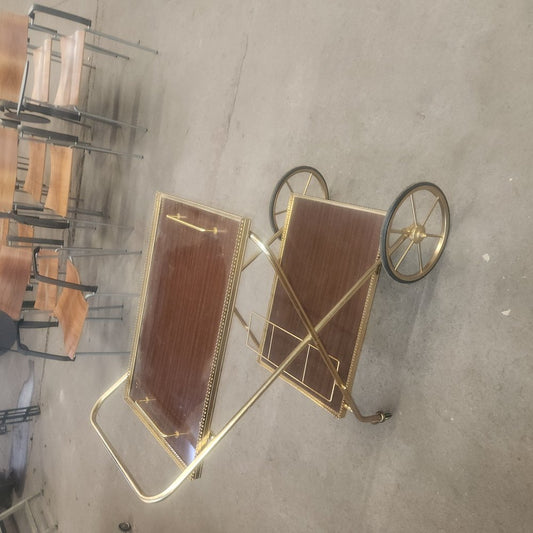 Rosewood Veneer Serving Bar Cart, 1970s