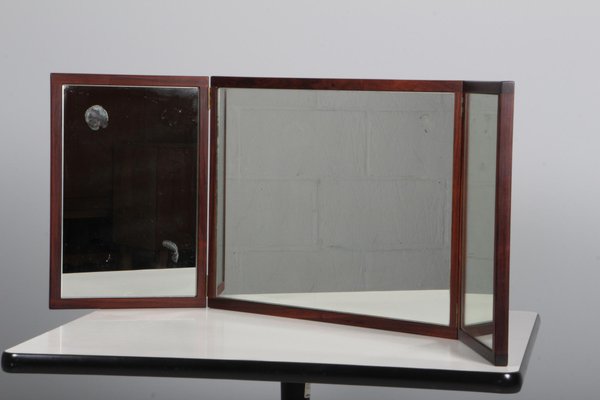 Rosewood Wall Mirror by Aksel Kjersgaard, Denmark, 1970s-HJB-1423387