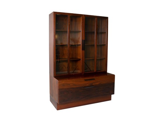 Rosewood Wall Unit by Ib Kofod-Larsen for Faarup Møbelfabrik, Denmark, 1960s-UQV-974943