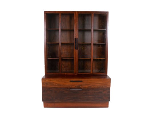 Rosewood Wall Unit by Ib Kofod-Larsen for Faarup Møbelfabrik, Denmark, 1960s-UQV-974943