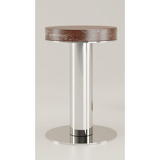 Rosso Levanto Nail Side Table by Andrea Bonini