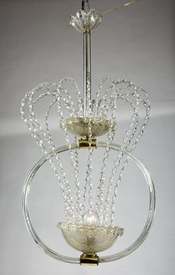 Rostrato Chandelier with Working Ascendant Spiral Decorations by Murano Barovier and Toso-RAQ-1304467