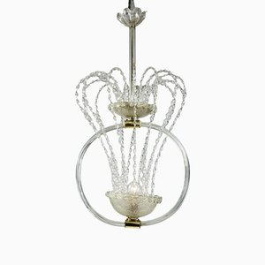 Rostrato Chandelier with Working Ascendant Spiral Decorations by Murano Barovier and Toso-RAQ-1304467