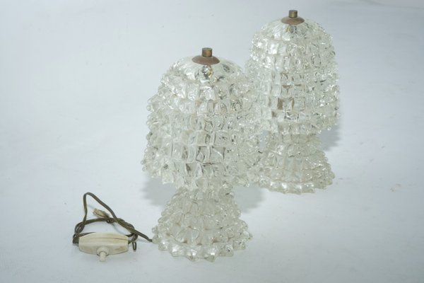 Rostrato Table Lamps by Ercole Barovier, Italy, 1940s, Set of 2-OT-2021399