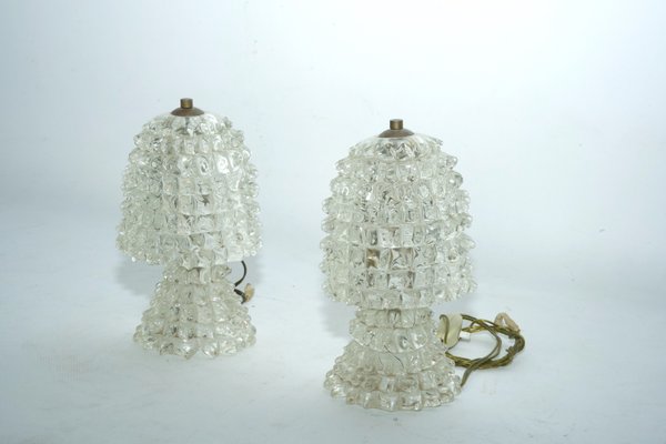 Rostrato Table Lamps by Ercole Barovier, Italy, 1940s, Set of 2-OT-2021399