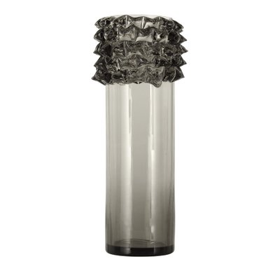 Rostrato Vase in Gray Murano Glass-MPO-1722195