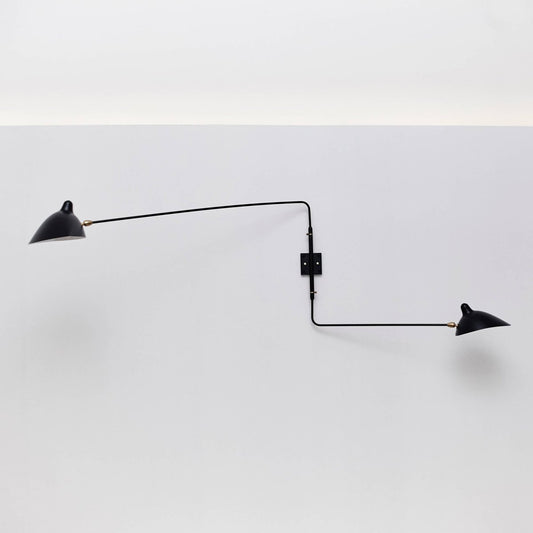 Rotating 2 Arm Sconce Lamp by Serge Mouille